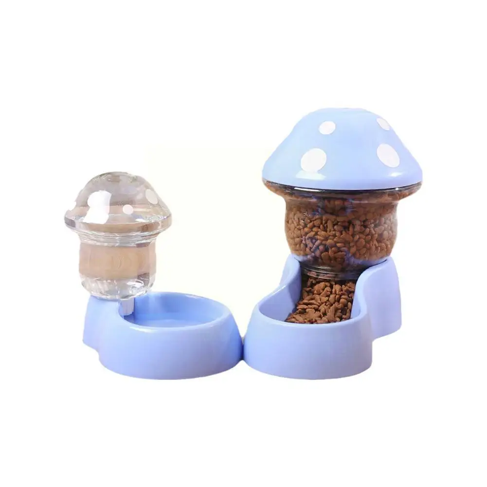 1.8L Pet Mushroom Bowl Pet Automatic Feeder Mushroom Type Anti-tipping Food Bowl Drinking Water Bottle Feeding Bowl For Dog G7T6