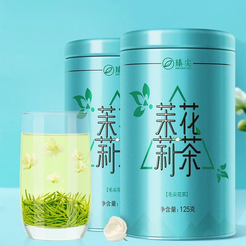 

2022yr Mingqian Жасмин Китайский зеленый чай для потери веса забота о здоровье подарок 250 г чайник