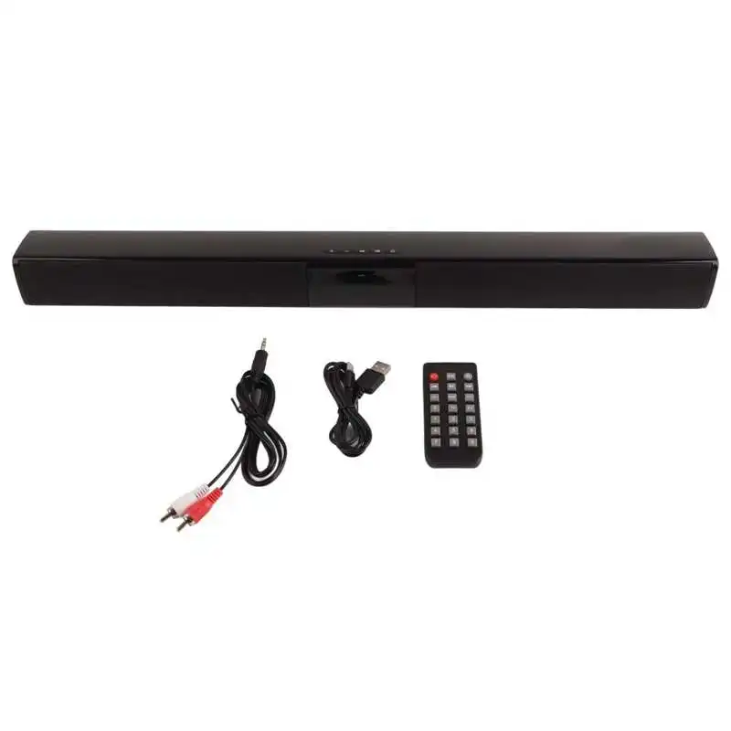  Speaker Wireless Stereo Soundbar Desktop Long Soundbar with Remote Control Support TF Card BS‑28B