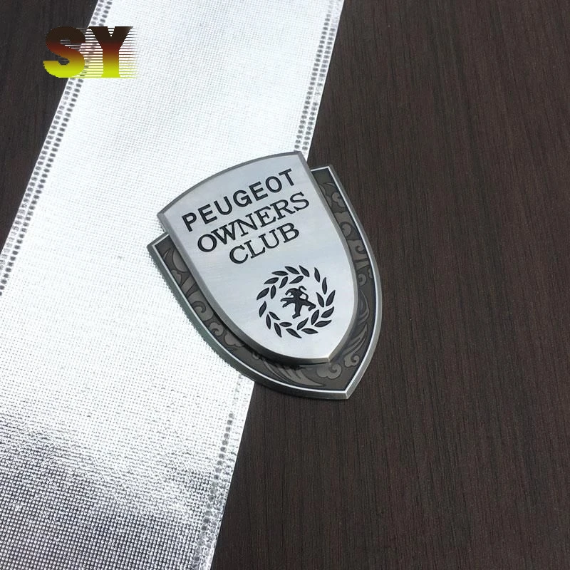 Автомобильная 3D металлическая наклейка для кузова на заднее окно задняя Peugeot 206 207