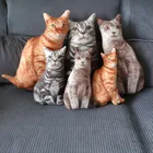 50 см 3D имитация плюшевых планшетов мягкие игрушки животные диван подушка домашний декор Мультяшные плюшевые игрушки для детей подарок для детей