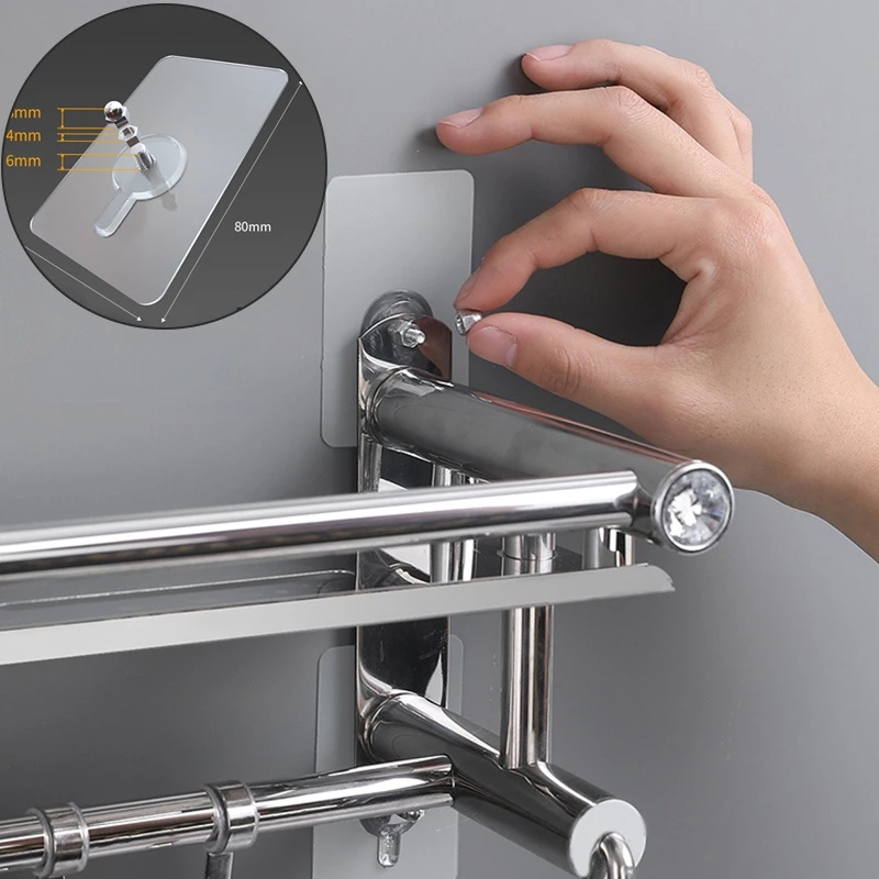 Стеллаж настенный клейкий бесшовный в японском стиле прочная клейкая лента для