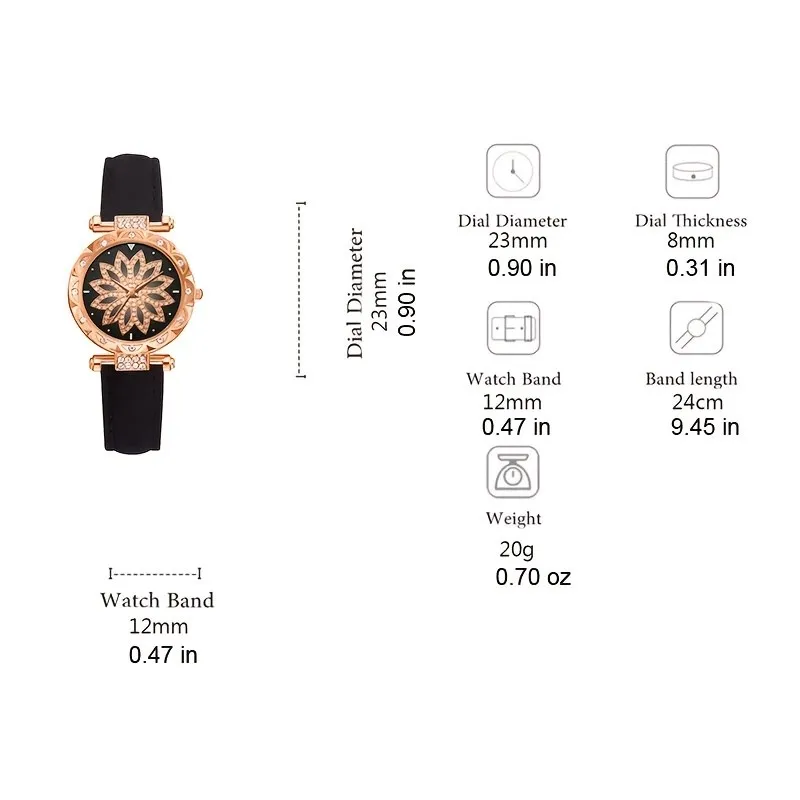 New 5pcs Set Watches Women Leather Band Ladies Watch Simple Casual Women Analog WristWatch Bracelet Gift Set Montre Femme