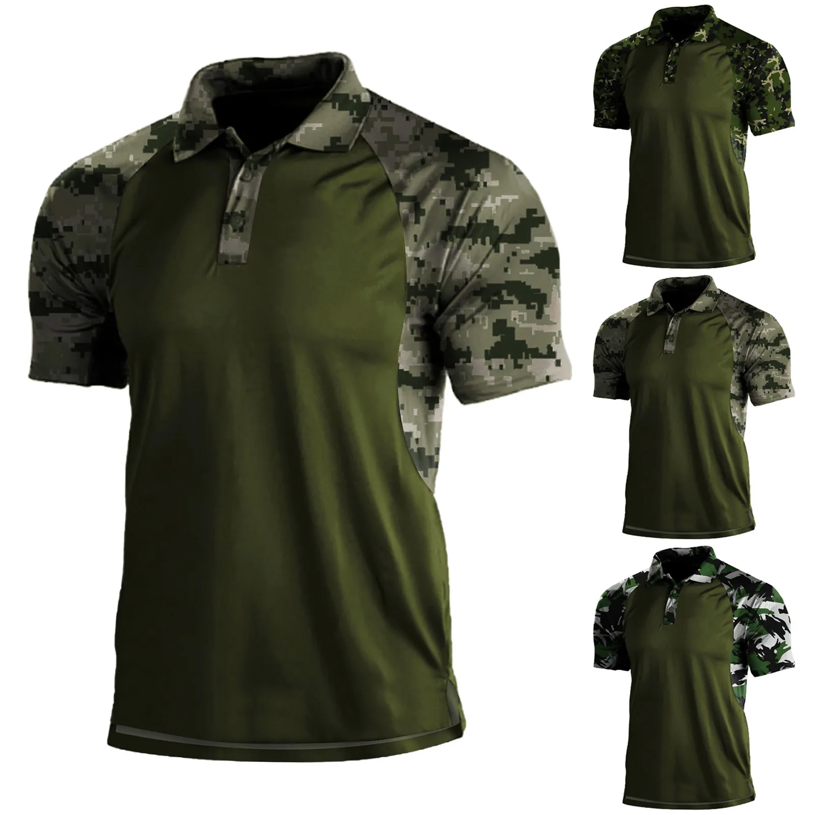 Summer Military Tactical T Shirts Men Quick Dry Outdoor Nature Hike Shirt Short Sleeve Combat Climbing Camouflaged Clothing 2022