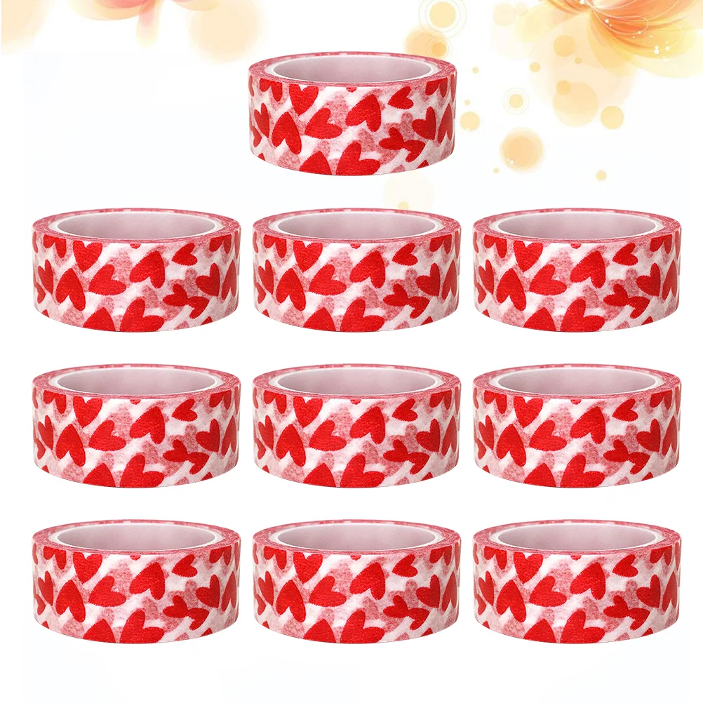 

Tape Washi Masking Heart Paper Day Wedding Red Album Decorative Valentine Valentines Gift Wrapping Tapes Diy Photo Craft Book