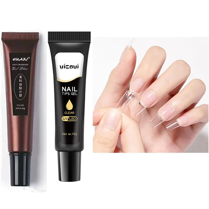

5ML/10g/20g UV/LED Nail Tips Glue Gel for False Nails Nail Tip Glue Gel Polish Bonder Nail Extension Gel Manicure Nail Tools