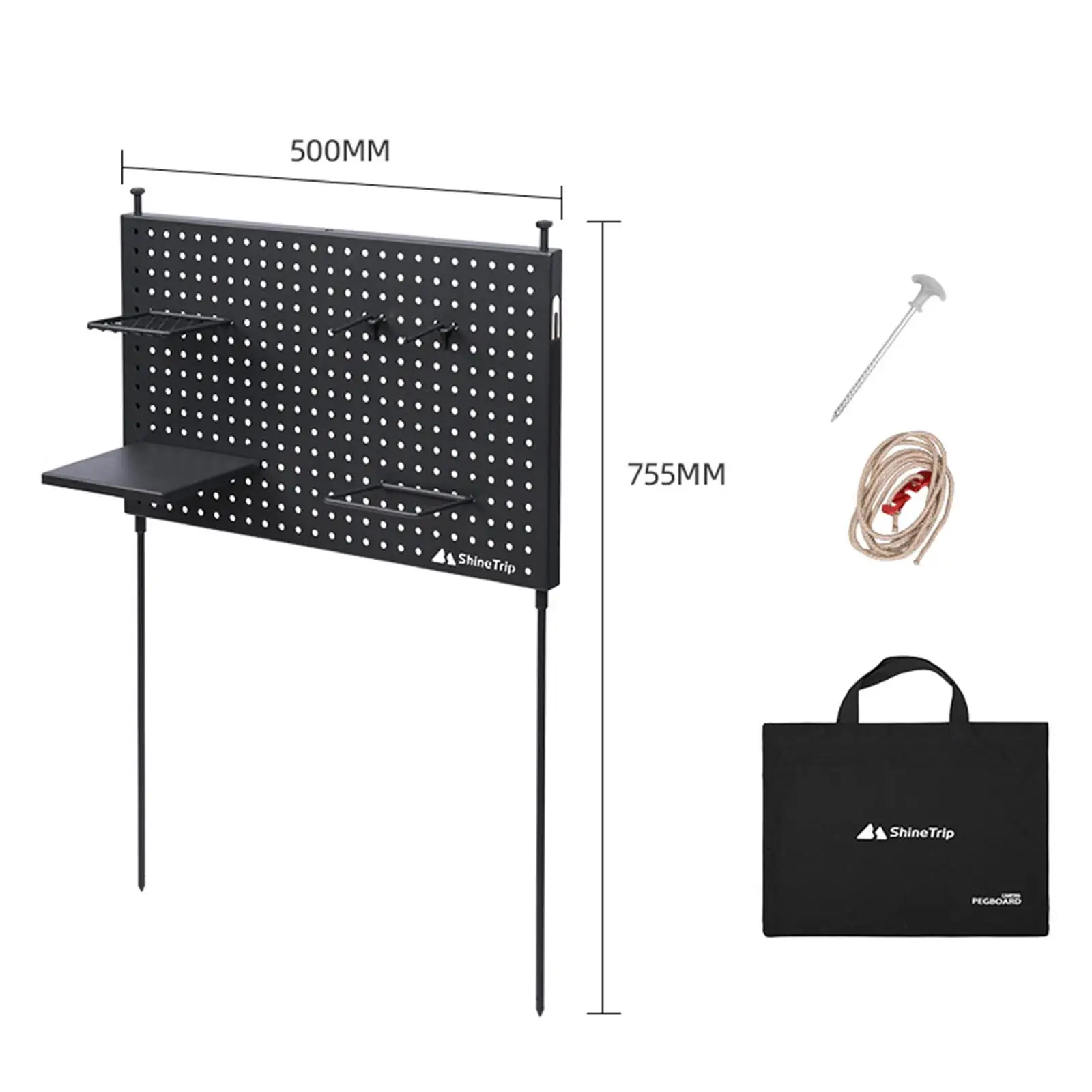 

Camping Cave Board Shelf Back Wind Rope IS Fixed for Cookware Garden Tourism