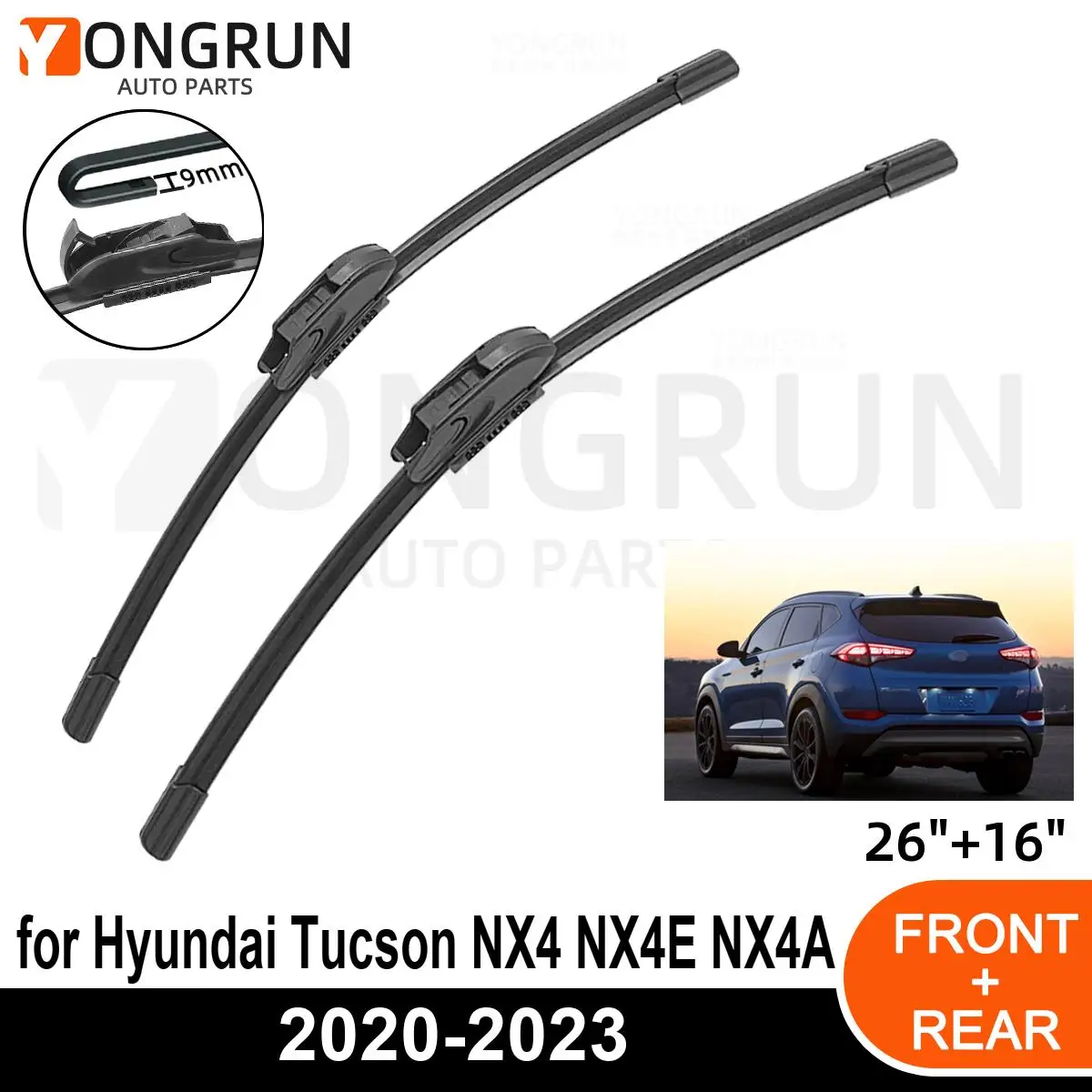 2 шт. автомобильный дворник для Hyundai Tucson NX4 NX4E NX4A 2020-2023 резиновые щетки