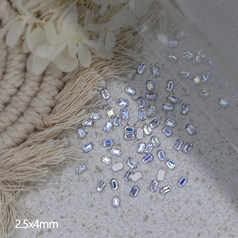 New Mini Moon Light Flat Back Nail Art Rhinestone Glass Crystal Apply To DIY Manicure Diamonds Accessories 30/100/500PCS images - 6