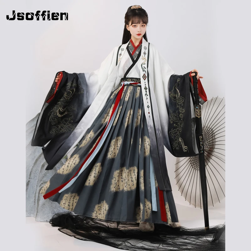 

High Quality Chinese Traditional Hanfu Dress for Woman Ancient Tang Dynasty Fairy Dresses Movie Cosplay Costume Swordsman