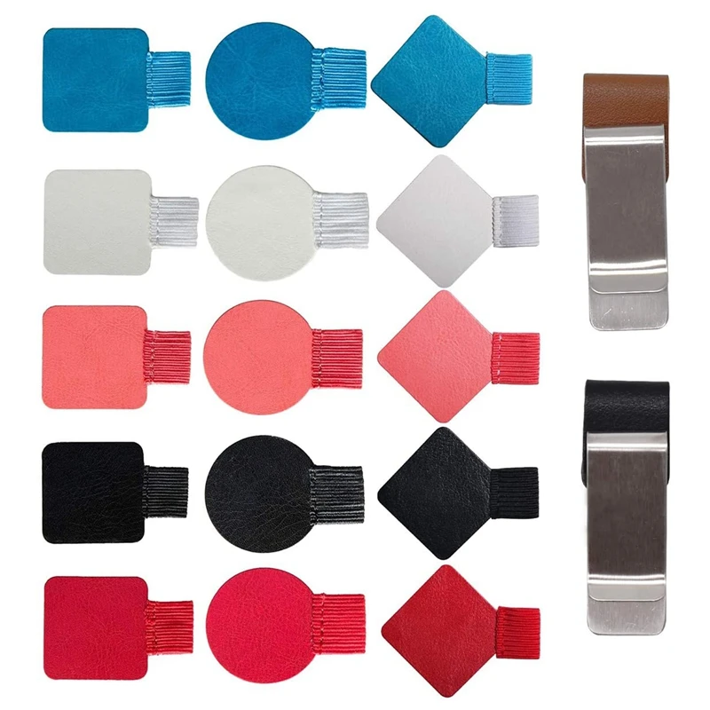 

17 Pcs Self Adhesive Pen Loop Holder Leather Pen Loop Journal Pencil Holders Elastic Band Pen Loop Clip for Notebook
