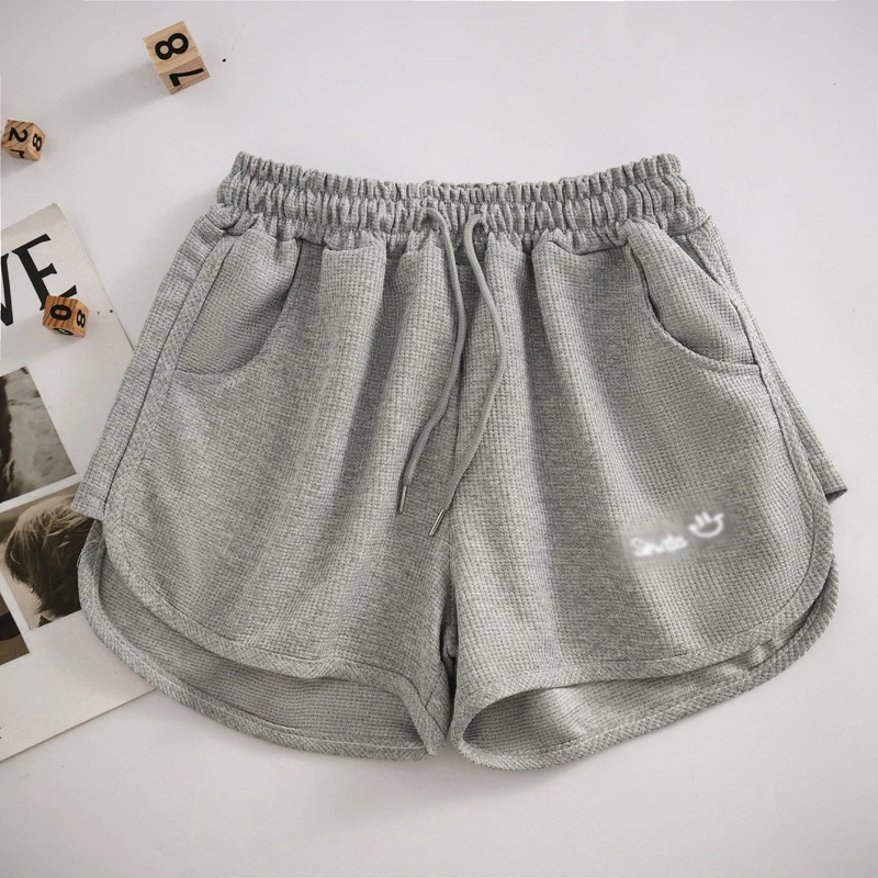 

Women Cotton Seamless High Waist Yoga Shorts Gym Running Elasticity Loose Drawstring Shorts Jogging Sleep Bottoms Women Lounge