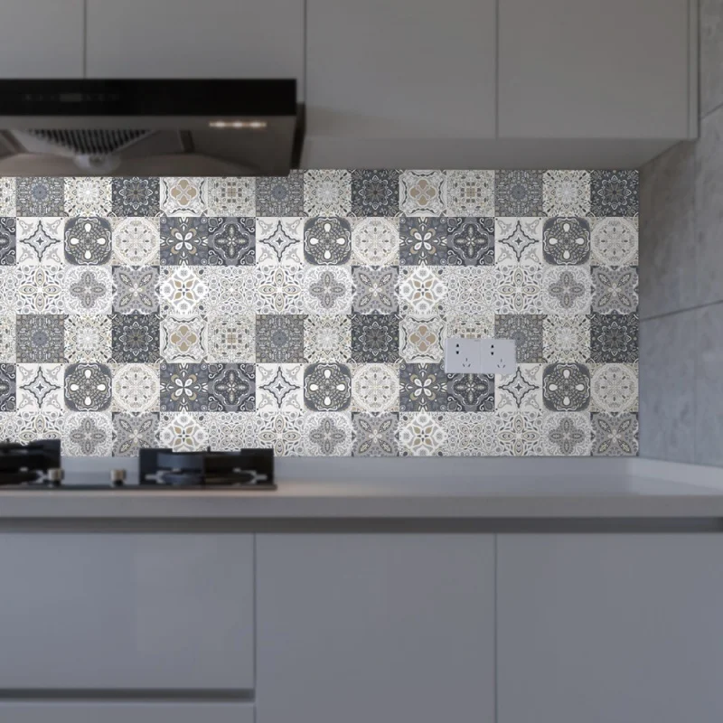 

Rosamia Mosaic Self Adhesive Tile Sticker Bathroom Kitchen Living Room Wall Decoration 3D Wall Sticker RQM-003