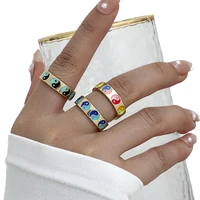retro yin yang tai chi ring multi color womens finger ring accessories european and american female stainless steel rings gift