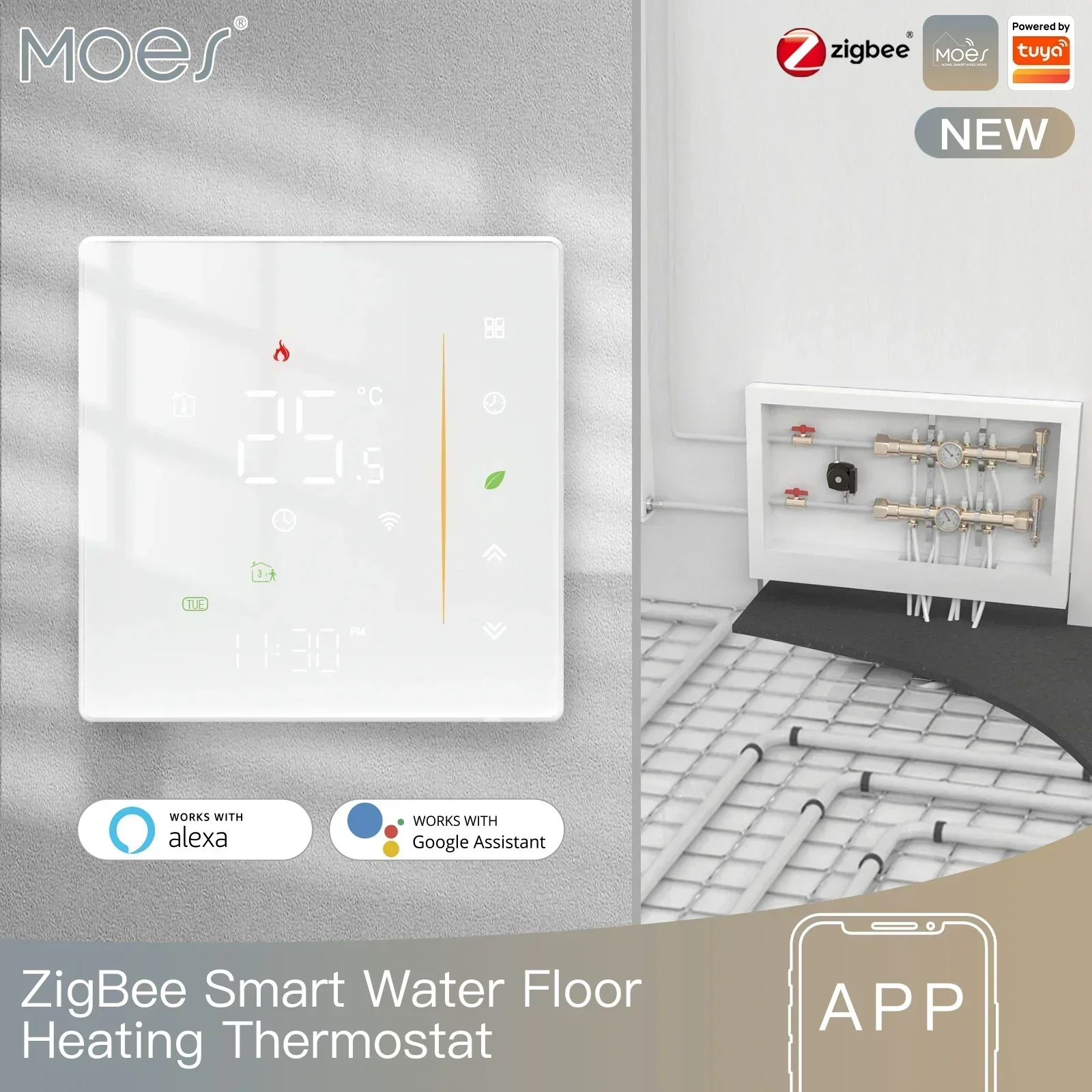 

MOES Zigbee Термостат для отопления