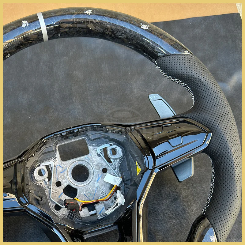 Фото Кованый карбоновый руль, подходит для Volkswagen Golf 8 R GTI MK8, универсальный автоматический и ручной, автомобильные аксессуары №5
