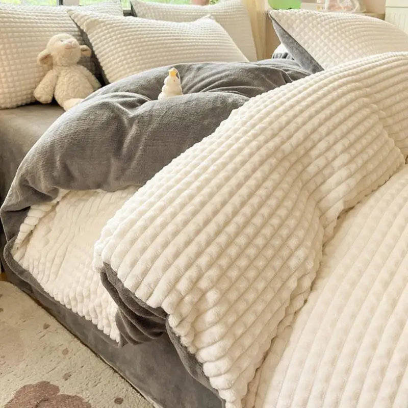 T Коралловый молочный бархатный пододеяльник плюс одинарный 50x23x20 Студенческое