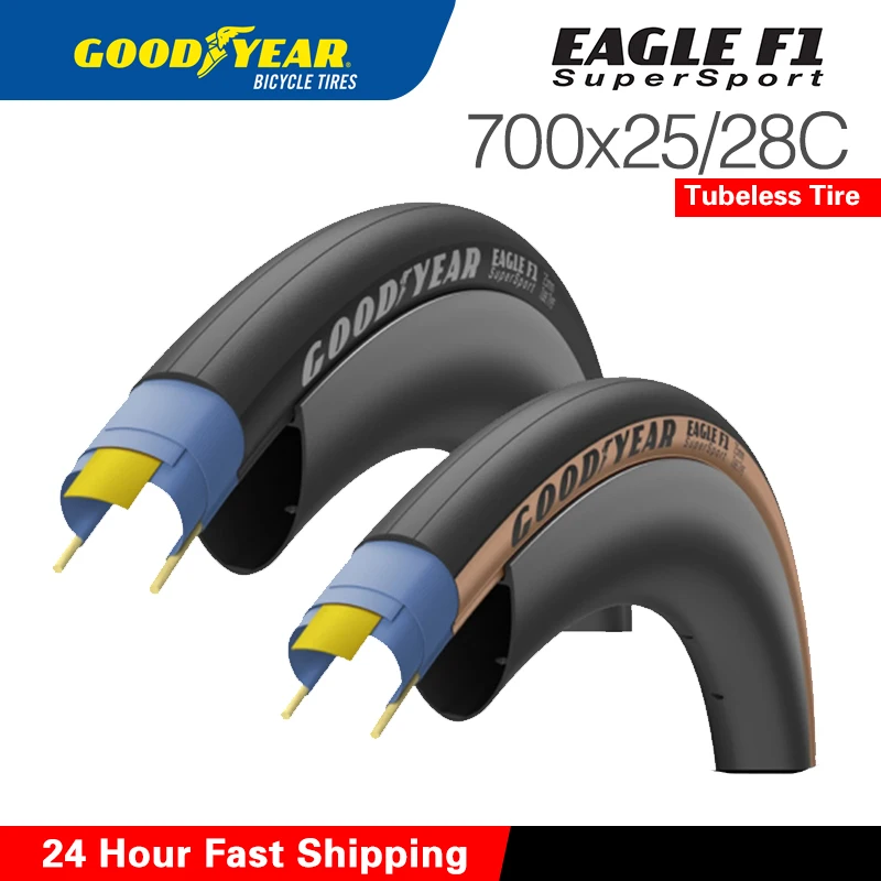 Фото Велосипедные шины Goodyear Eagle F1 Supersport 700x28C Бескамерная дорожная велосипедная шина 700x25C Clincher Складная гравийная велосипедная шина Запчасти №1