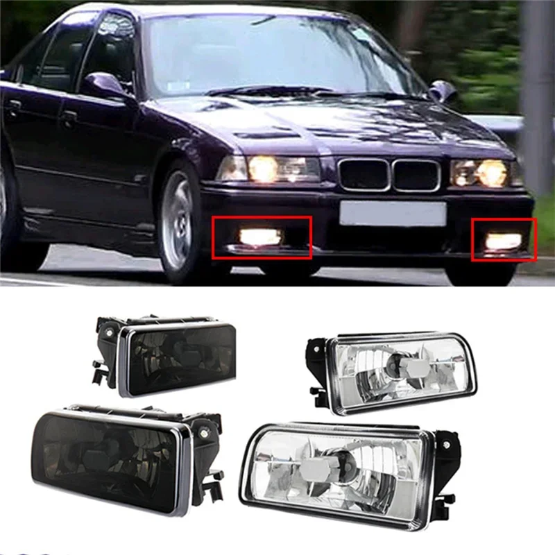 Фото Левый и правый корпуса противотуманных фар переднего бампера для BMW E36 318I 318Ti 1992-1998, крышки противотуманных фар для автомобиля №4