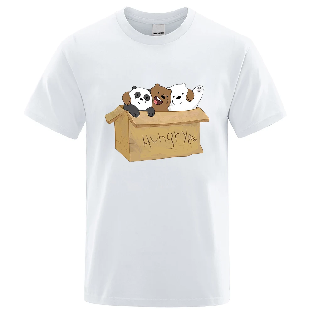 

Модные футболки CLOOCL с животными, забавная Футболка с принтом панды, медведя, Голодного груди, женские футболки в стиле Харадзюку, черные хлопковые топы в стиле хип-хоп
