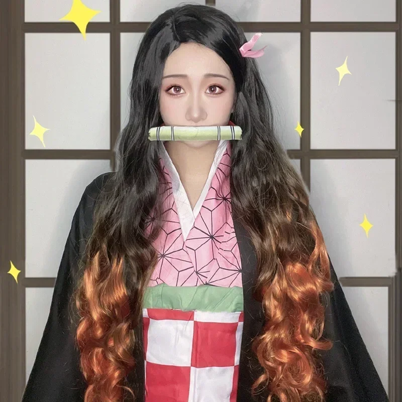 Унисекс Аниме Косплей Костюм Кимоно Камадо Незуко Убийца Демонов Хэллоуин