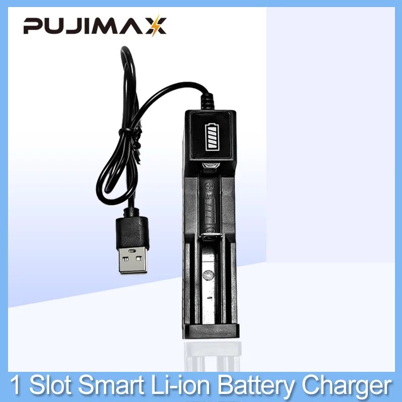 

Умное зарядное устройство PUJIMAX USB 18650 со встроенным аккумулятором для 26650 18350 25500 21700 26700 26500 литий-ионных аккумуляторов