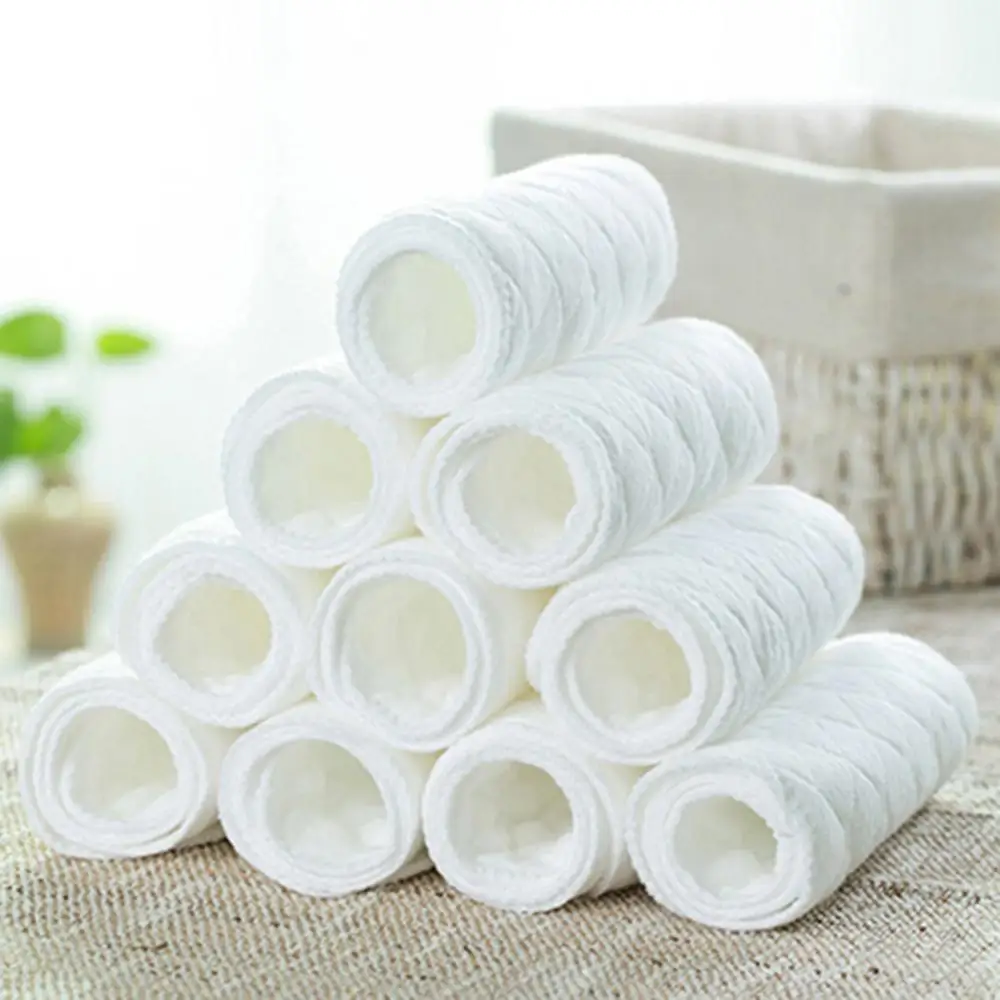 

10 Pcs Reusable Baby Cotton Cloth Diaper Newborn Nappy Liners Insert 3 Layers