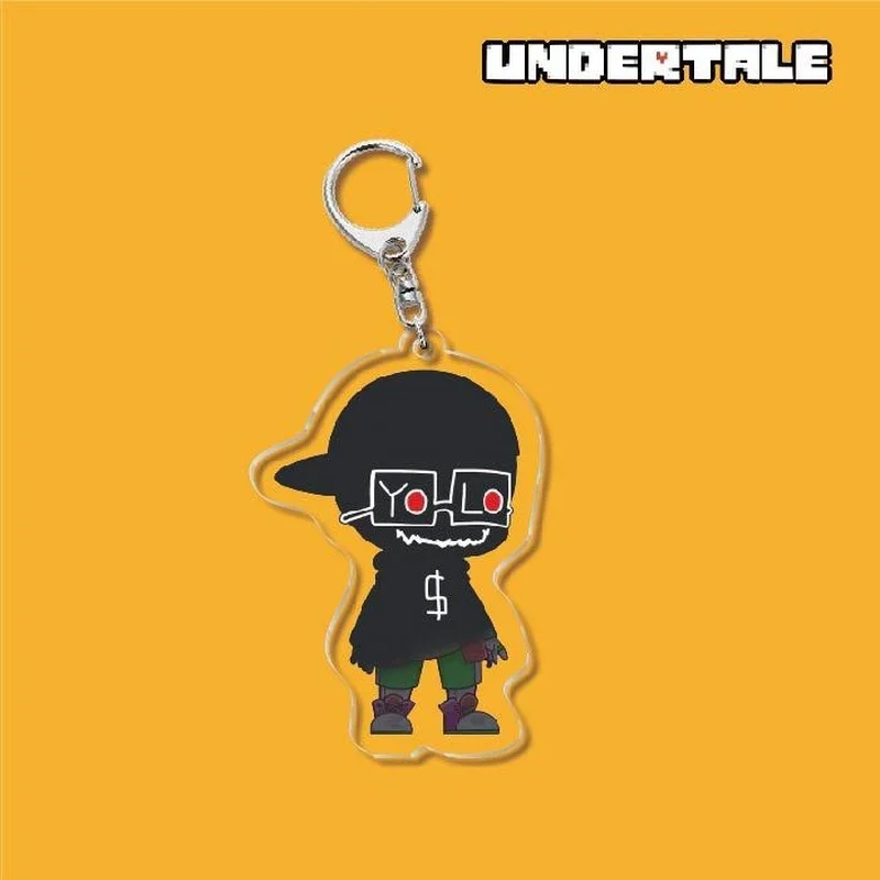 Undertale Keychain Men Cartoon Frisk Sans Keychains Woman Acrylic Pendant Key Ring Chain for Pants Unisex Holder Chaveiro |