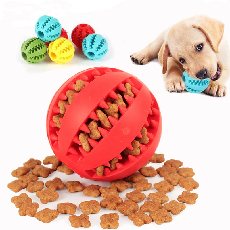 

Soft Pet Dog Toys Toy Funny Interactive Elasticity Ball Dog Chew Toy for Dog Tooth Clean Ball Food Extra-tough Rubber Ball Dog