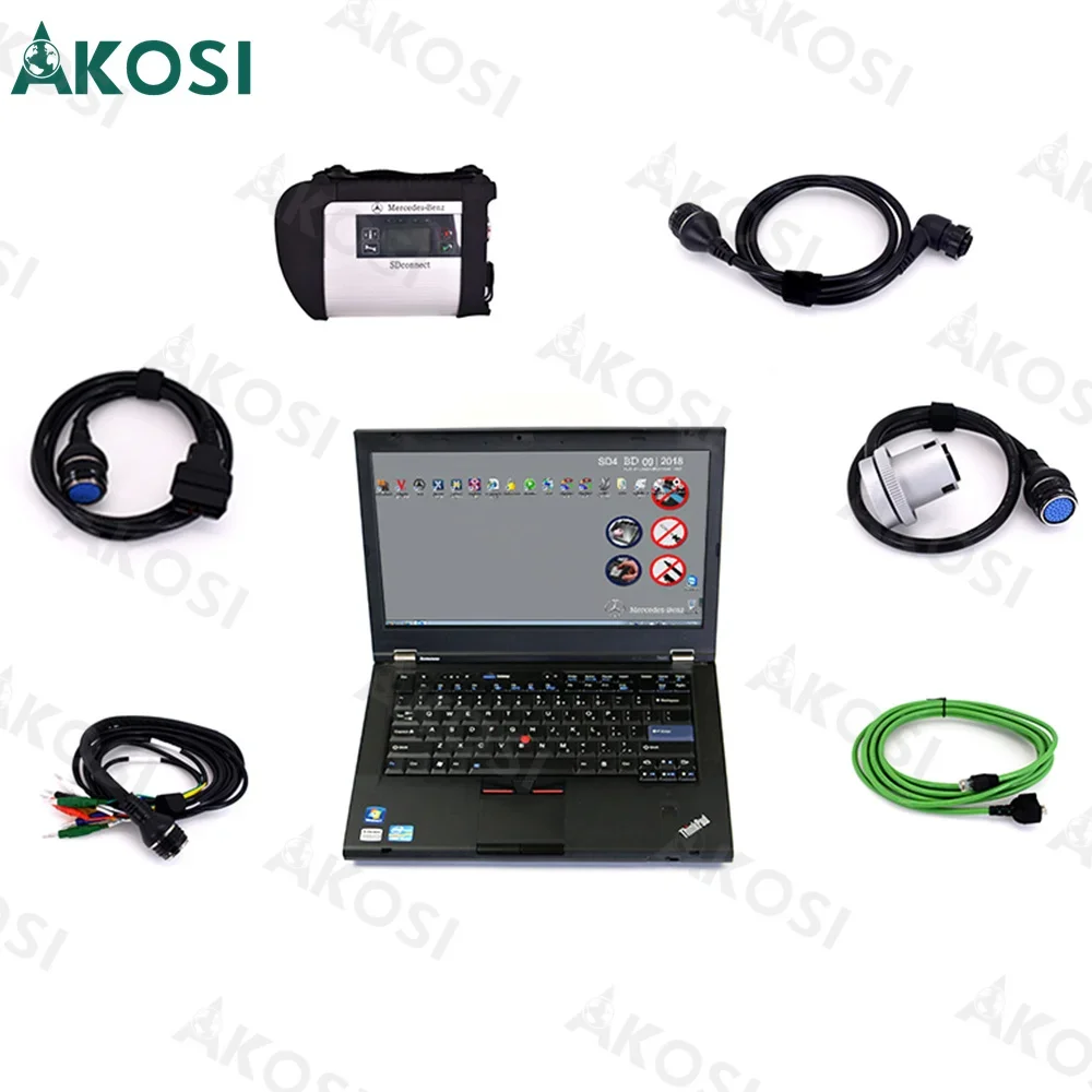 Ноутбук T420 +DOIP MB star c4 plus мультиплексор и программное обеспечение Wi-Fi SSD SD Connect C4 OBD2