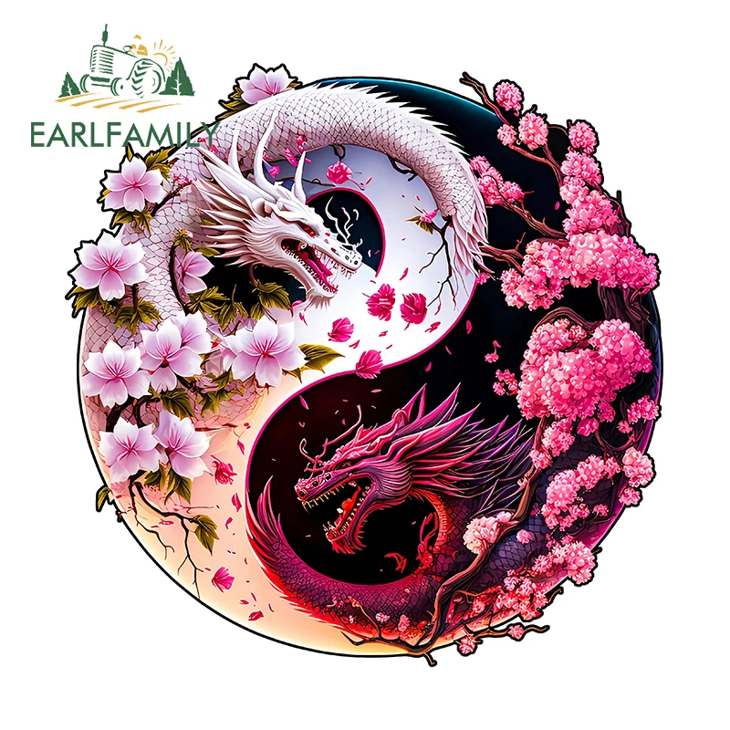 

EARLFAMILY 13 см X 12,9 см для аналогичных наклеек для автомобиля в стиле самурайского Ян, простые наклейки с окклюзией и рисунком от царапин