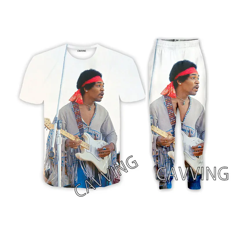 

Jimi Hendrix 3D Printed Casual T-shirt + Pants Jogging Pants Trousers Suit Clothes Women/ Men Sets K02