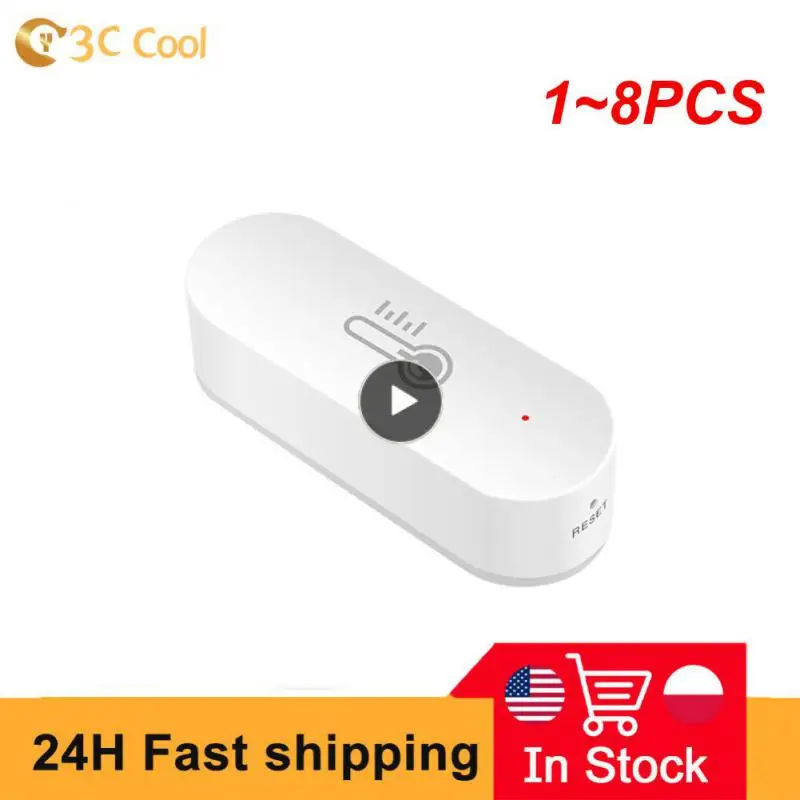 

1~8PCS 1-Tuya Temperature Humidity Sensor Home Connected Thermometer Work With Smart Life Alexa Assistant