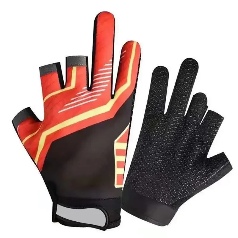 Велосипедные перчатки для рыбалки летние мужские и женские с тремя пальцами