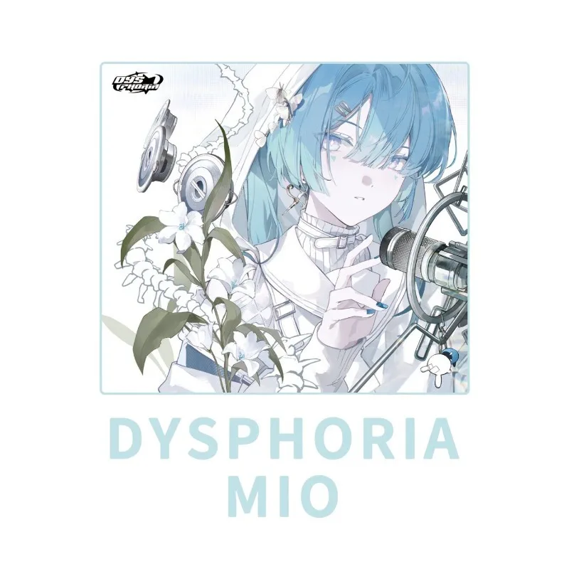 Фото Коврик для мыши DYSPHORIA MIO Replica из закаленного стекла, индивидуальный дизайн Pixiv Anime, настольный коврик для мыши, коврик для клавиатуры FPS, аксессуары для клавиатуры №1
