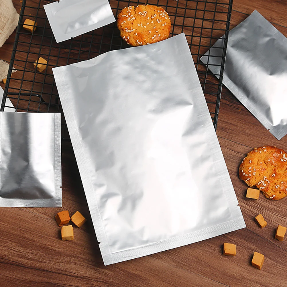 

100pcs Silver Aluminum Foil Mylar Bag Vacuum Sealer Food Storage Package