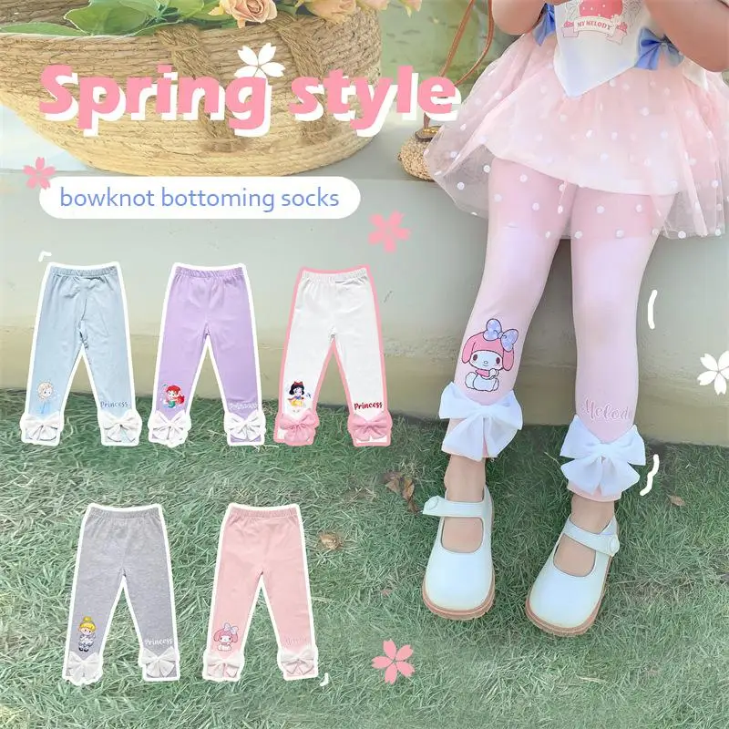 

Легинсы My Melody для девочек, демисезонные хлопковые Легинсы Sanrios с милыми рисунками из аниме, антибликовые