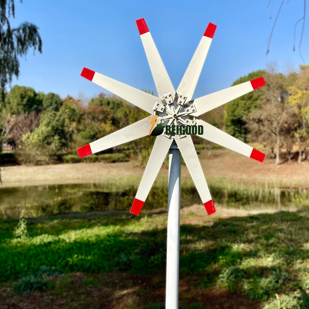 Home 1000W Wind Power Turbine Generator 5KW 12V 24V 48V 3000W 4KW Low Noise Upright Windmill for Farm Seashore Boat