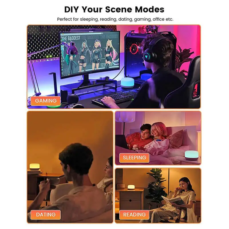 Умная лампа Yeelight LED Smart Lamp D2 Color Ambiance Table Night Light WiFi App Control Dimmable Work With Homekit Google Home Alexa Mijia.