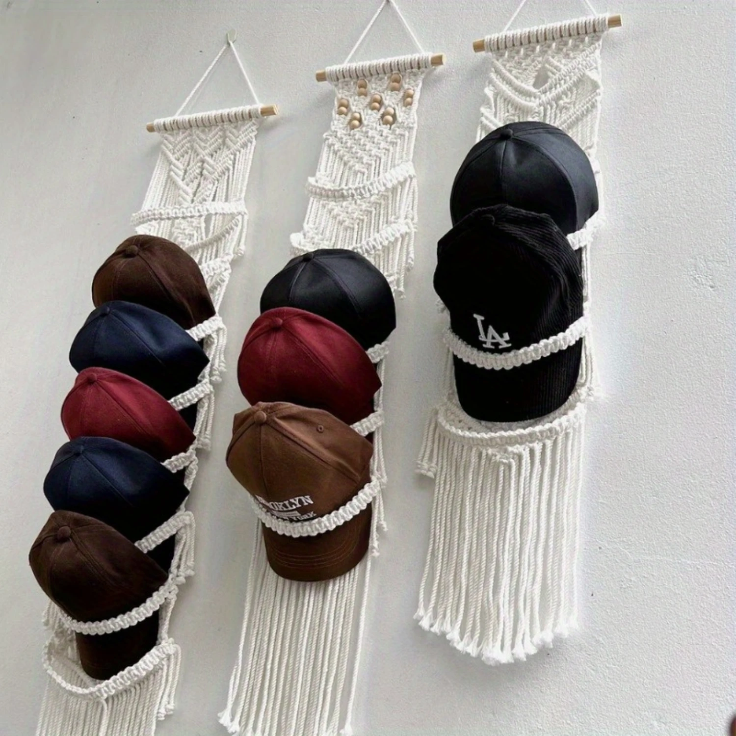 1 шт. вешалка для гобеленов ручной работы шляп — компактный настенный дизайн