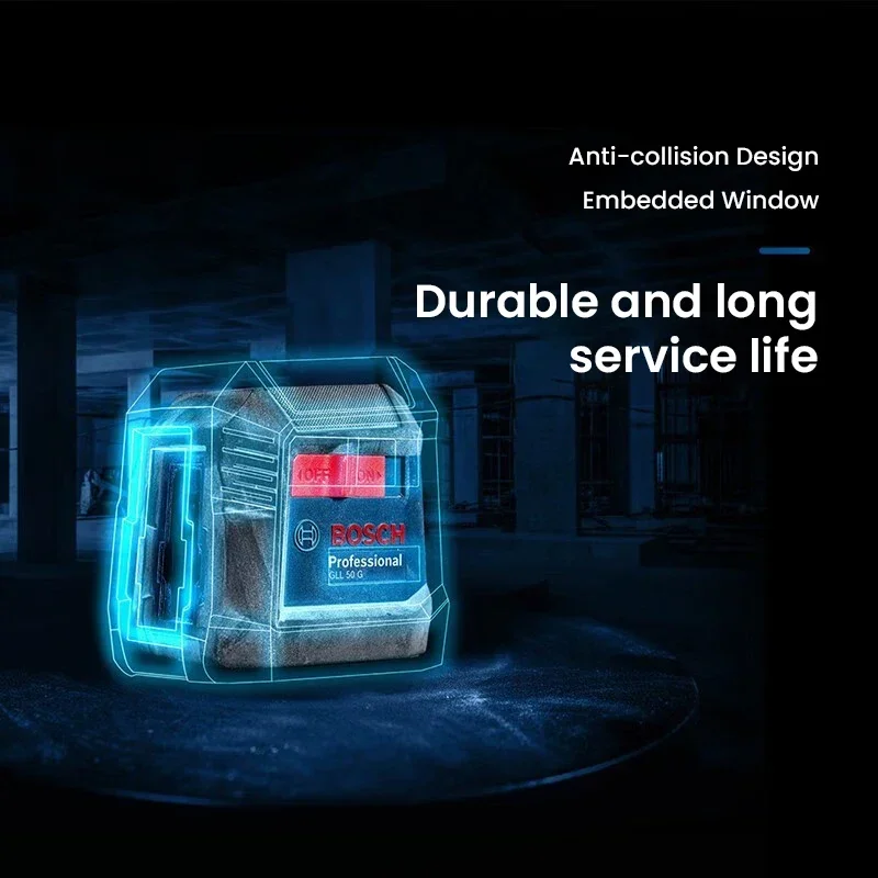 Лазерный уровень GLL50G профессиональный нивелир с 2 линиями зеленого цвета для