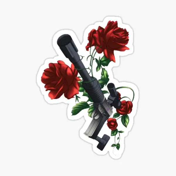 Фото Наклейка Guns N рок-группа, розы для мотоцикла, стены, грузовика, окна, велосипеда, аксессуары для автомобиля, стекла, кемпера, внедорожника, шлема, фургона, ПВХ наклейка №3