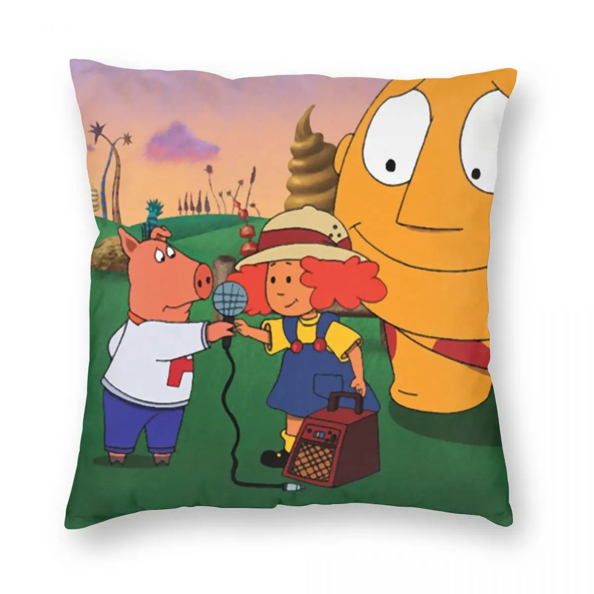 Плюшевая декоративная наволочка для постельного белья на молнии