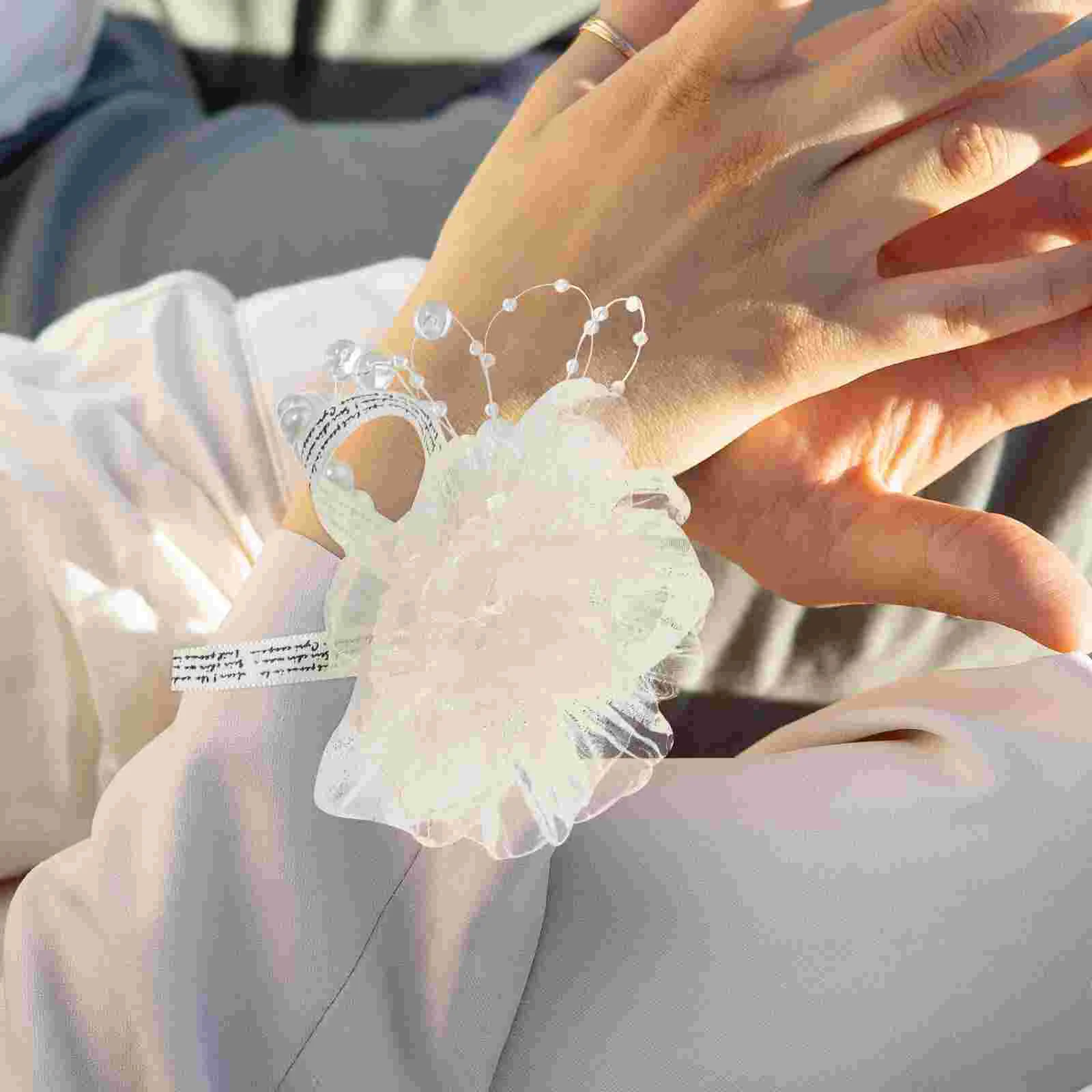 

Wedding Supplies Flower Wristband Prom Corsage Simulation Bracelet Bands Bride Decor Pearl Bridesmaid