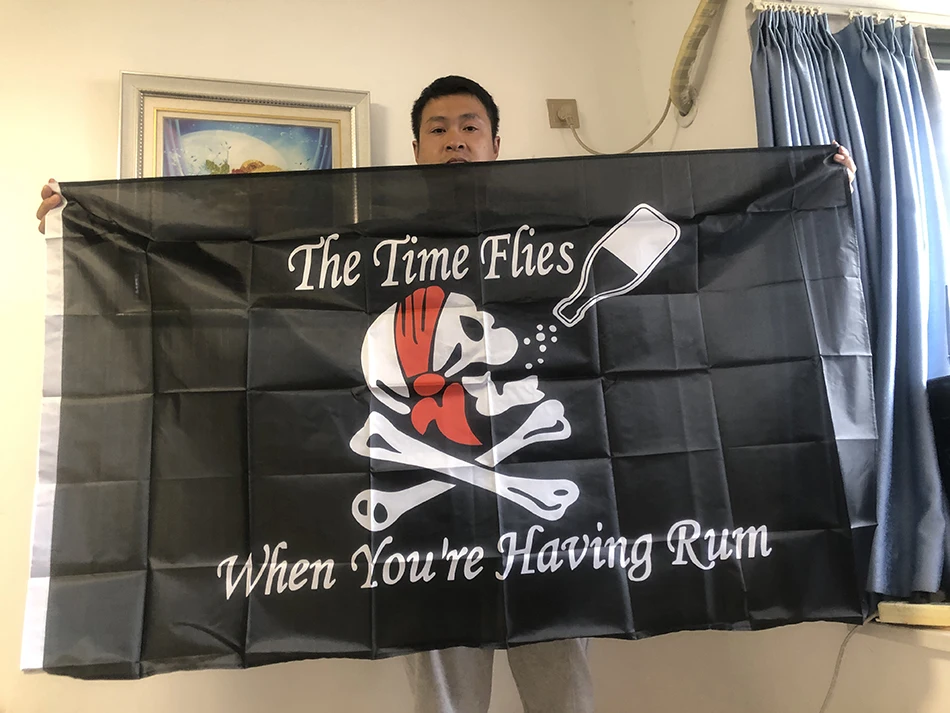 

SKY FLAG 90x150cm Large Skull Headband Crossbones Pirates Flag Jolly Roger Roger Hanging With Grommet for decoration