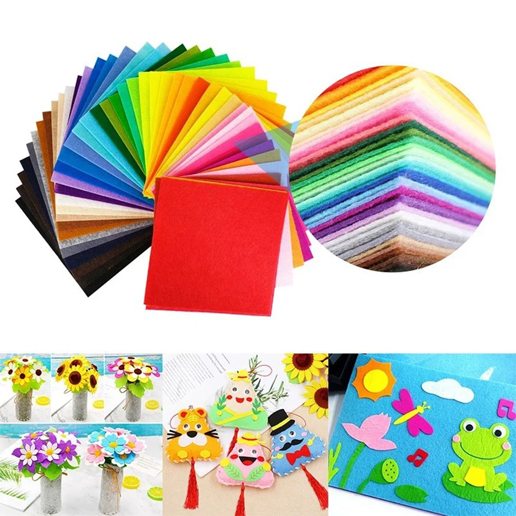 

40PCS Non-woven Felt Fabrics Sufficient Cloth Thickness Sheet Patchwork