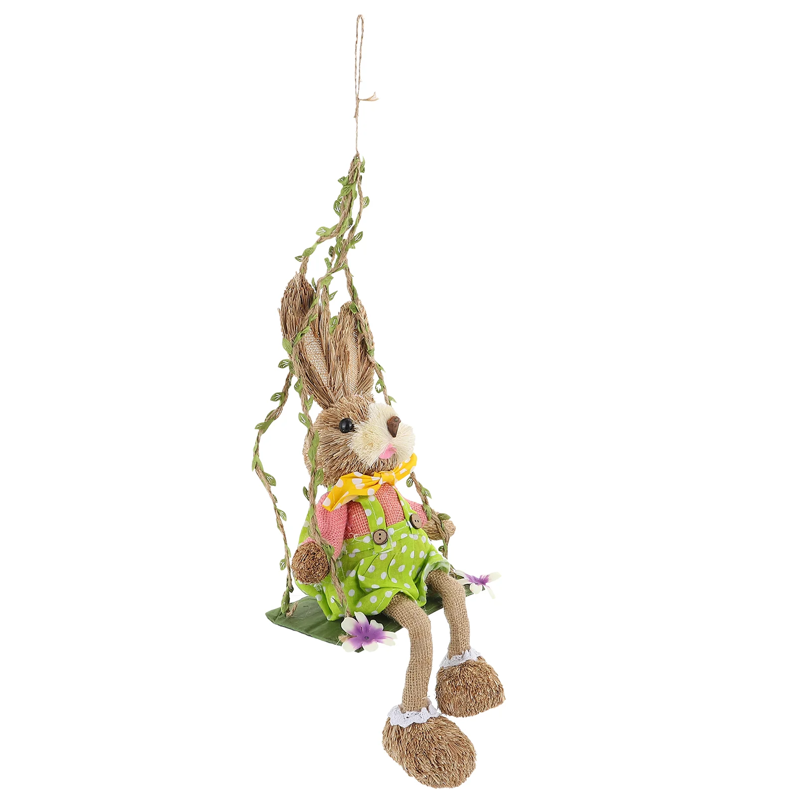 

Пасхальный Плетеный кролик из соломы, качели, кролик, мебель, подвесная подвеска, украшение для дома