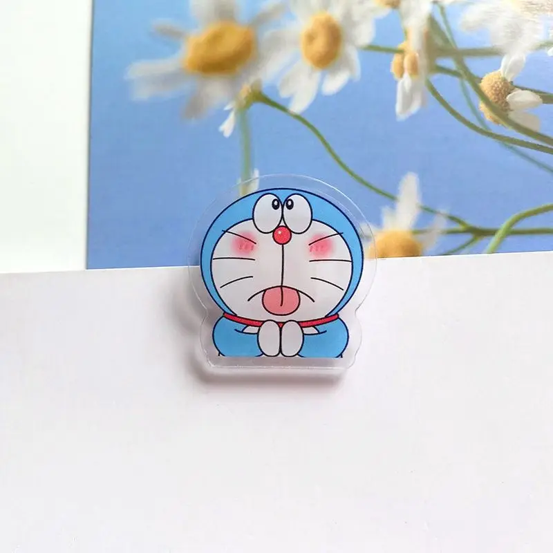8 шт./компл. Kawaii аниме Doraemon акриловый зажим из полипропилена для студенческой