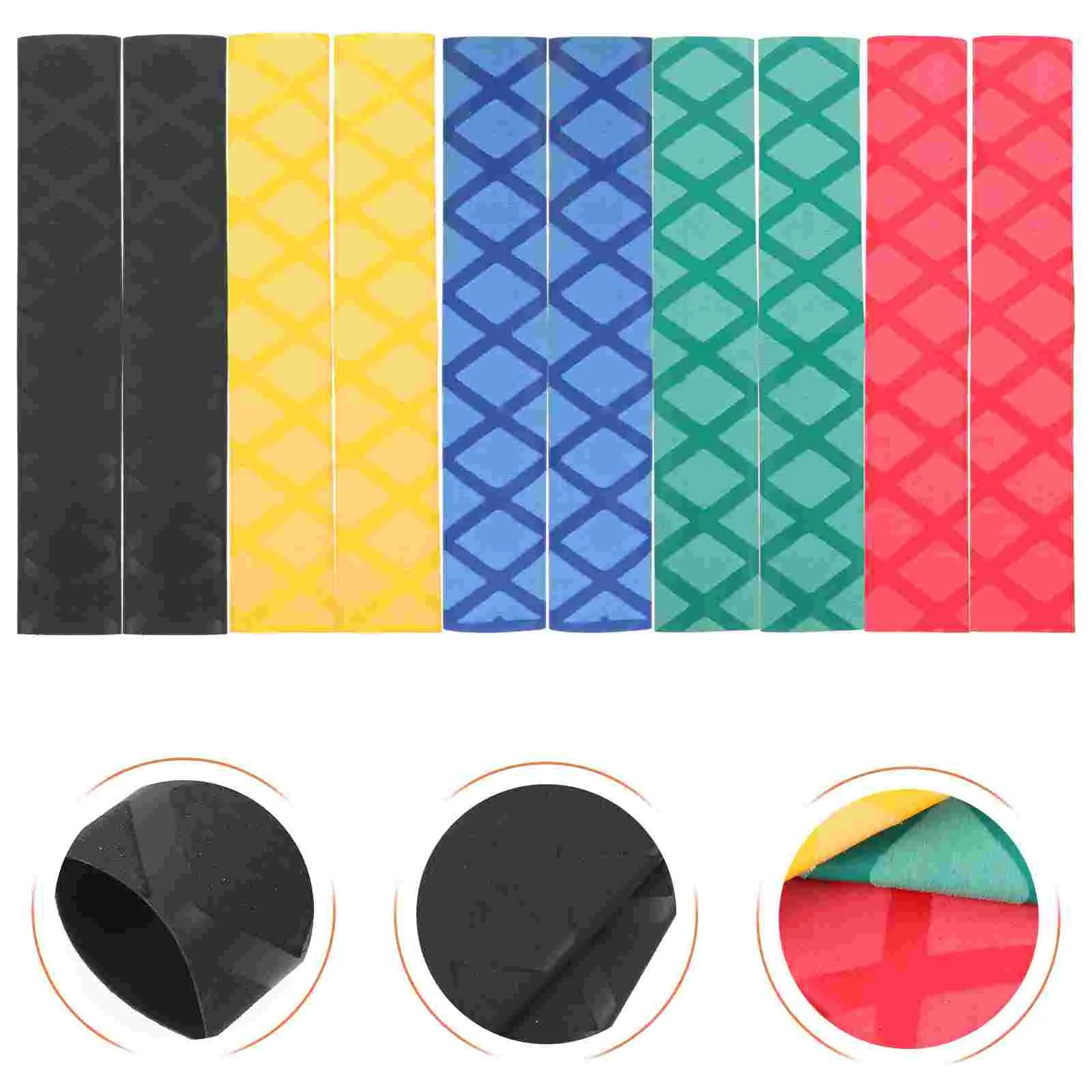 

5 Pairs Drum Stick Non-slip Sleeve Bamboo Decor Drumstick Head Protective Covers Irradiation Cross-linked Polyethylene Child