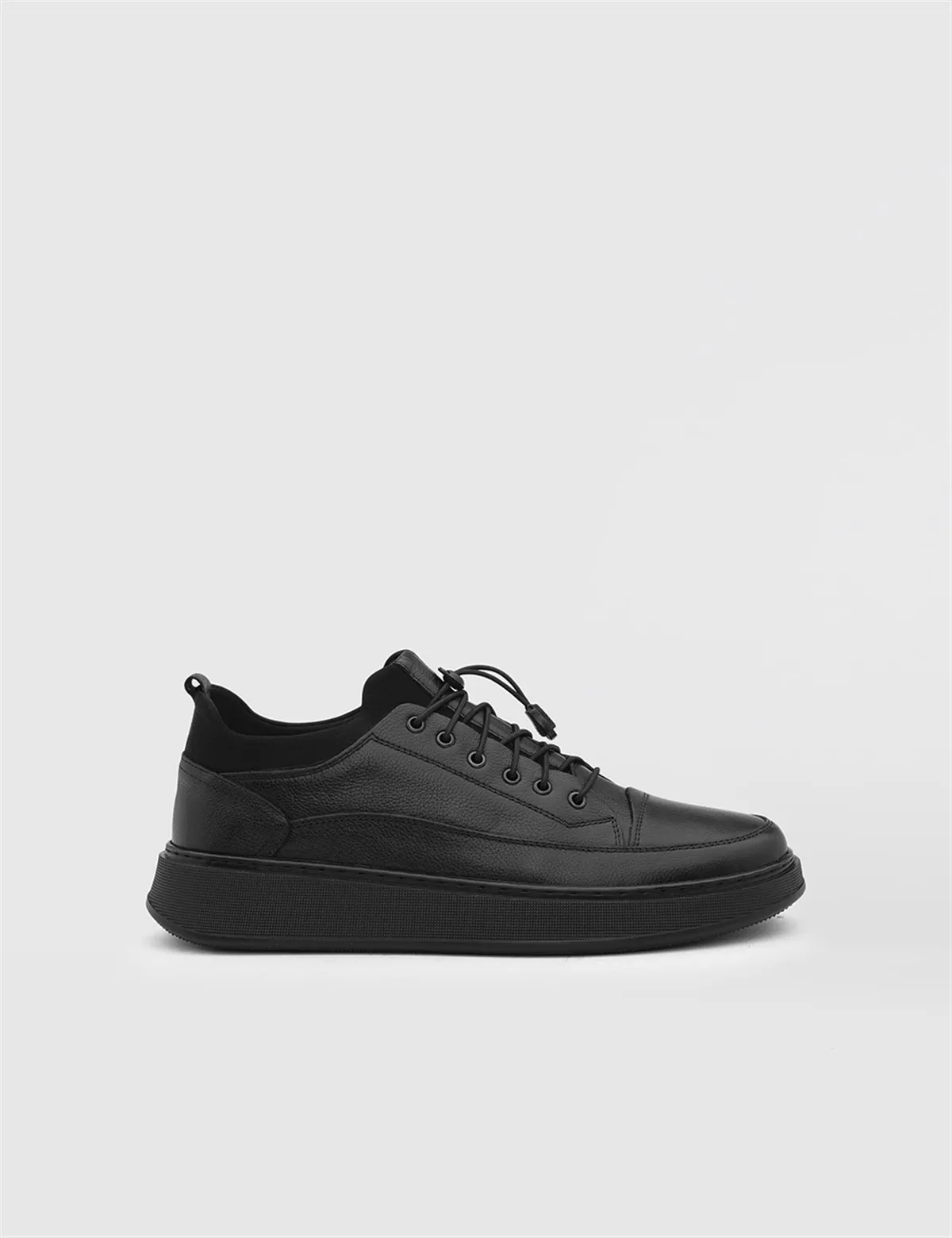 

ILVi-Genuine Leather Handmade İsatis Black Floater Sneaker Man's Shoes 2022 Fall/Winter